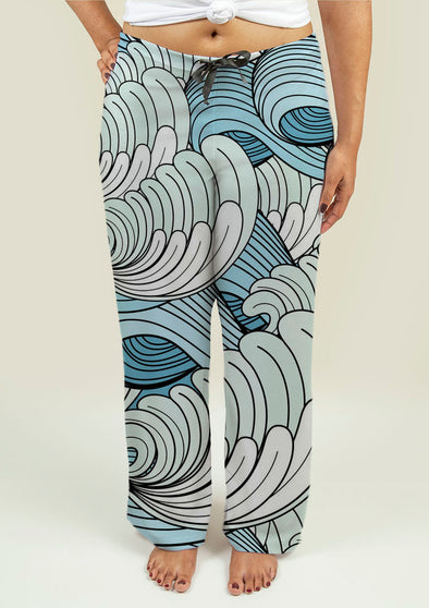 Ladies Pajama Pants with Waves