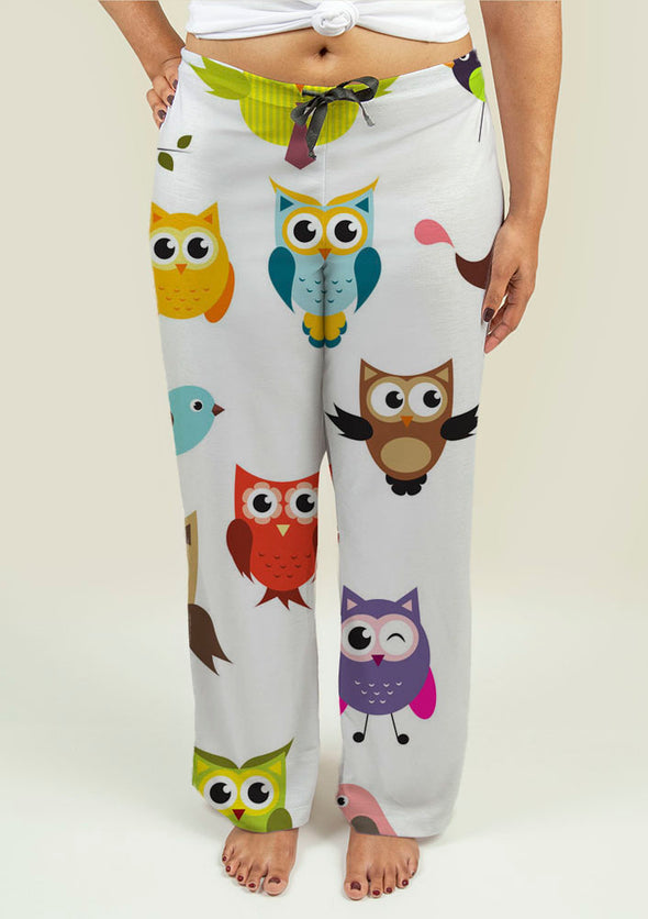 Ladies Pajama Pants with Owls