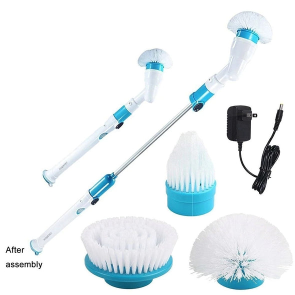 ELECTRIC POWER CLEANING SCRUBBER WITH EXTENSION HANDLE