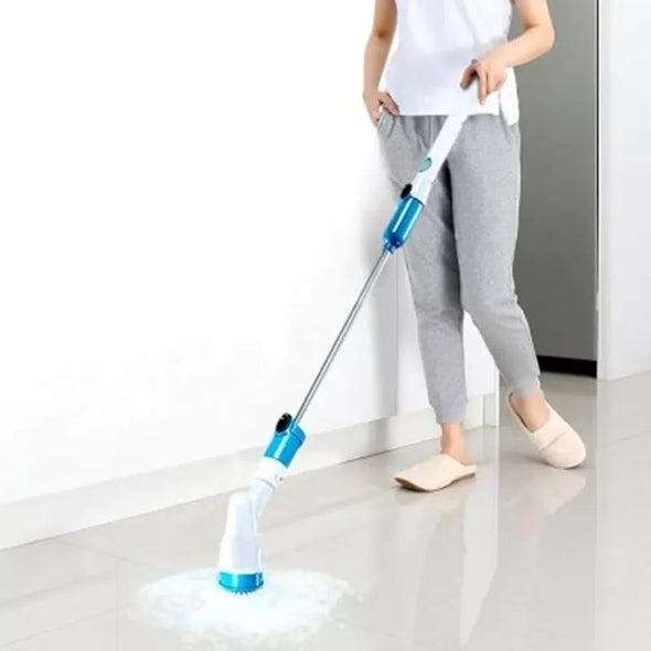 ELECTRIC POWER CLEANING SCRUBBER WITH EXTENSION HANDLE
