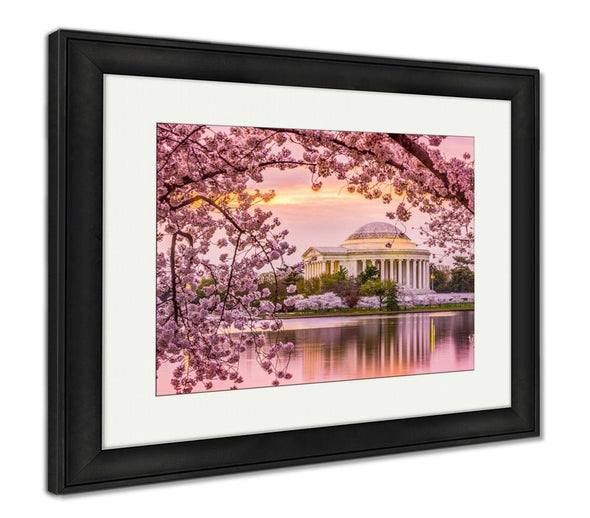 Framed Print, Jefferson Memorial In Spring