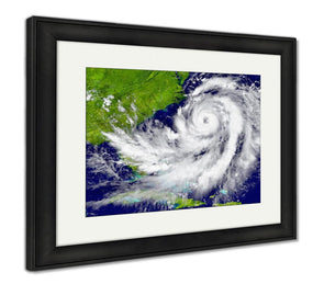 Framed Print, Hurricane Over Florida And Cuba