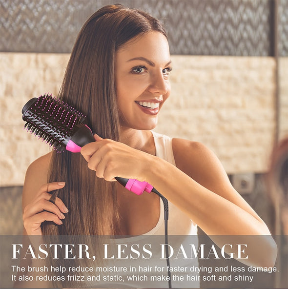 New 2 IN 1 One Step Hair Dryer Hot Air Brush Hair Straightener Comb Curling Brush Hair Styling Tools Hair Dryer Brush
